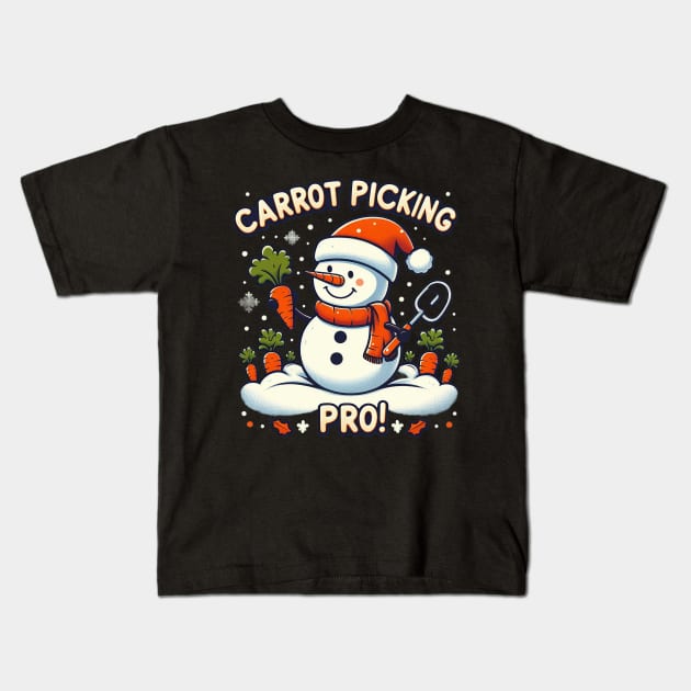 Carrot Picking Pro Kids T-Shirt by ramith-concept